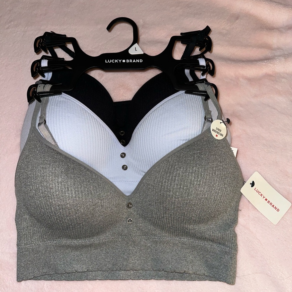 Lucky Brand Black and White Bras Intimates Collection